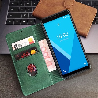 เคสสำ Wiko Sunny 5 Lite เคสฝาพับ Case Leather Flip Back Cover มือถือแล Wiko Sunny 5 Lite 5Lite เคส