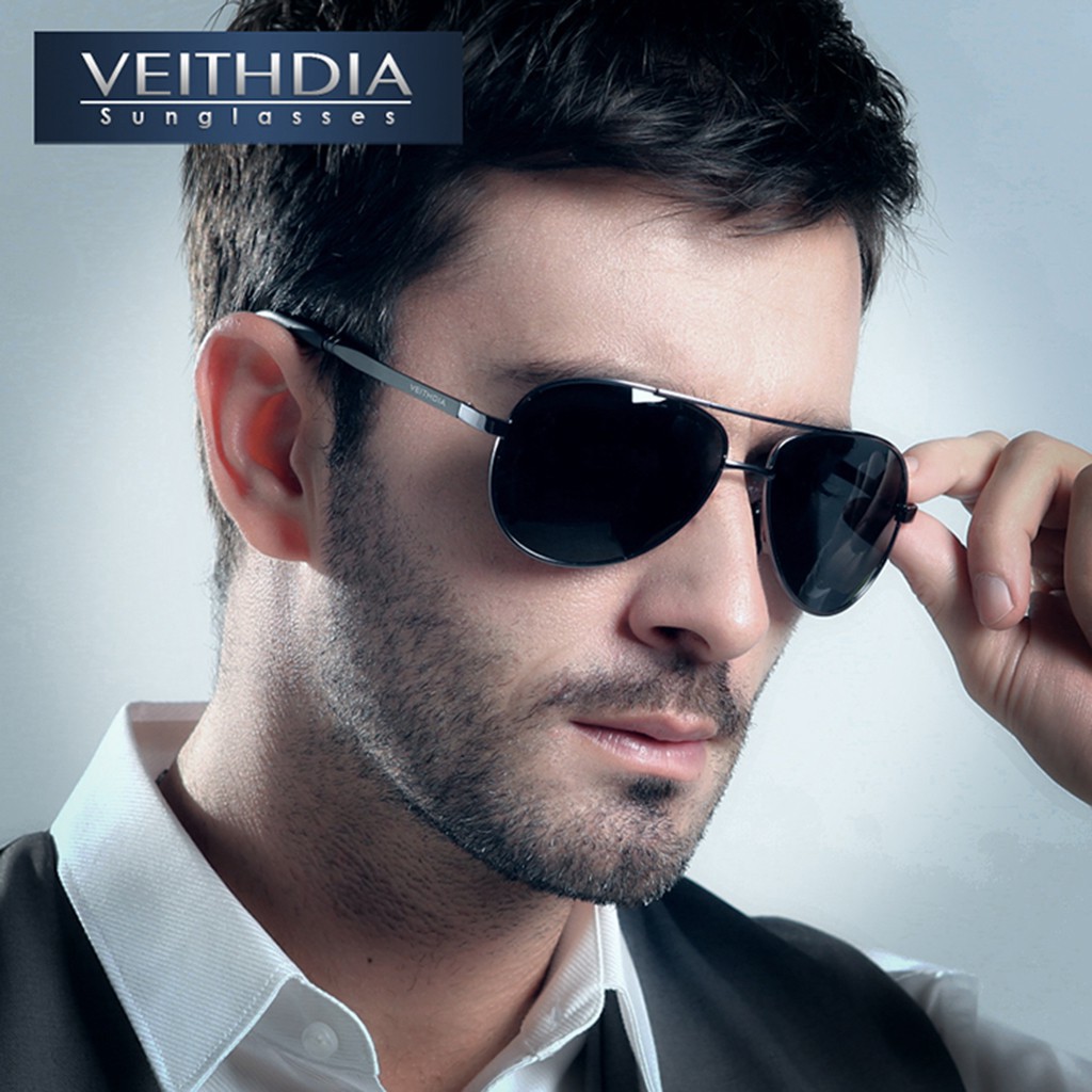 รูปภาพสินค้าแรกของVEITHDIA แว่นกันแดดเลนส์ Polarized สำหรับผู้ชาย