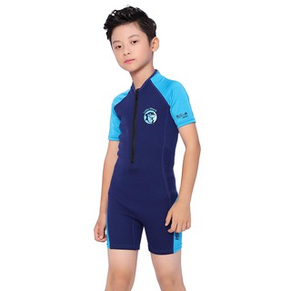 CRESSI LITTLE SHARK SHORTY WETSUIT DARK BLUE/LIGHT BLUE ชุดดำน้ำ เว็ทสูท กางเกงขาสั้น สำหรับเด็กโต อุปกรณ์ดำน้ำ