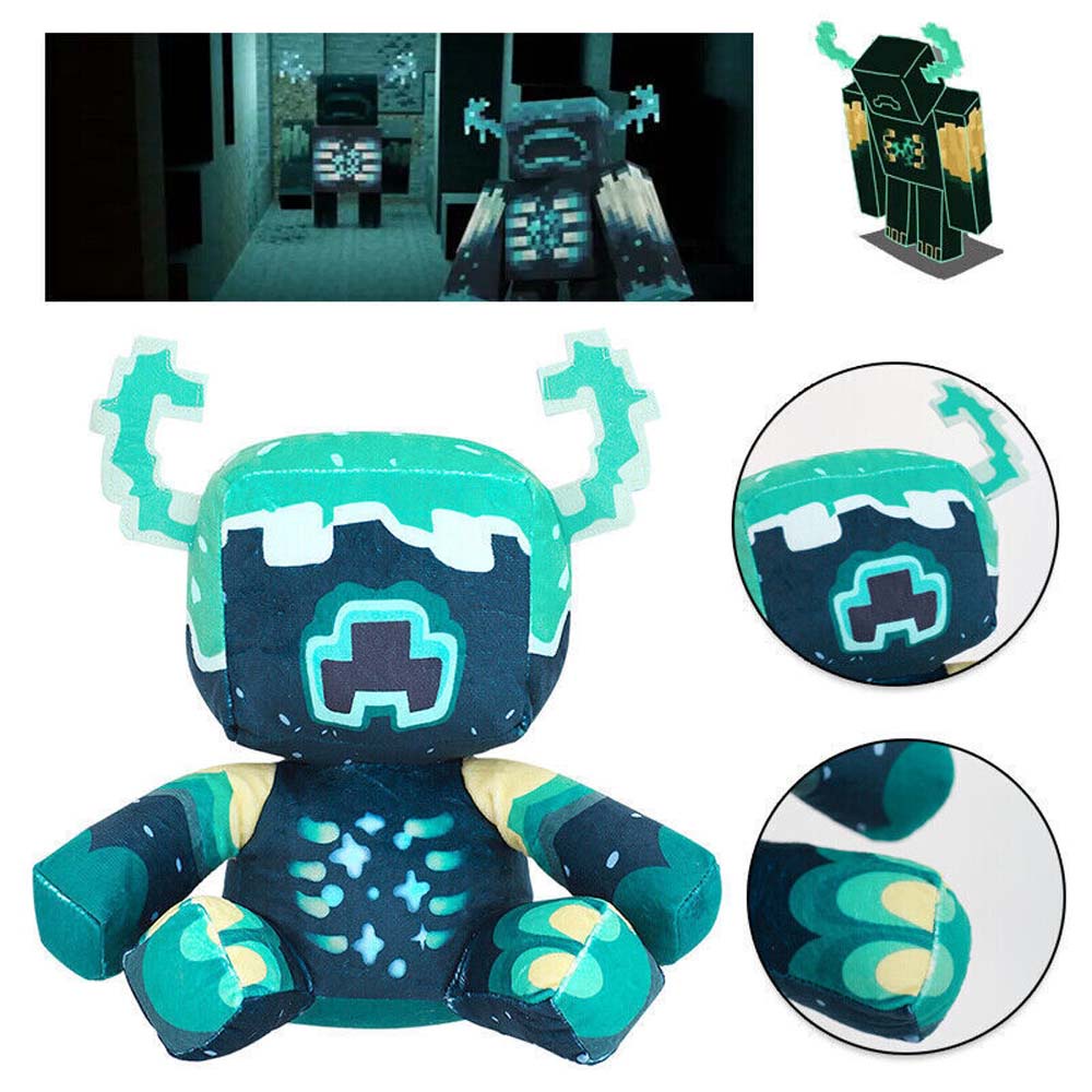 25cm Minecraft Warden Plush Toy Game Figure Kawaii Soft Stuffed Animal