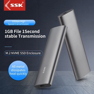 ภาพหน้าปกสินค้าอะแดปเตอร์ SSK M.2 SATA NVME SSD Enclosure USB Type C SSD สําหรับ NVME PCIE M Key NGFF SATA B Key SSD Box M.2 SSD Case ที่เกี่ยวข้อง