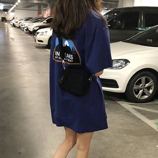 Triple A💕oversized tee tops women t shirts Front and back printing 2021 summer Korean womens new mid-length short-sleeved T-shirt