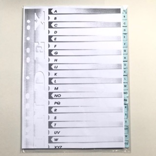 อินเด็กซ์ Index ที่คั่นแฟ้ม/ ชุดตัวอักษร A-Z/ 20 แผ่น / กระดาษ 120 แกรมค่ะ