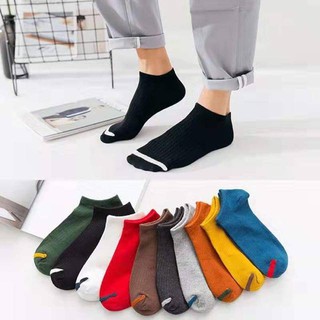 [Bahanmei] ถุงเท้าข้อสั้นราคาถูกมาก!!! มีหลากหลายสี 1แพ็ค มี10คู่ ราคา 80บาท เราคละสีให้ค่ะ