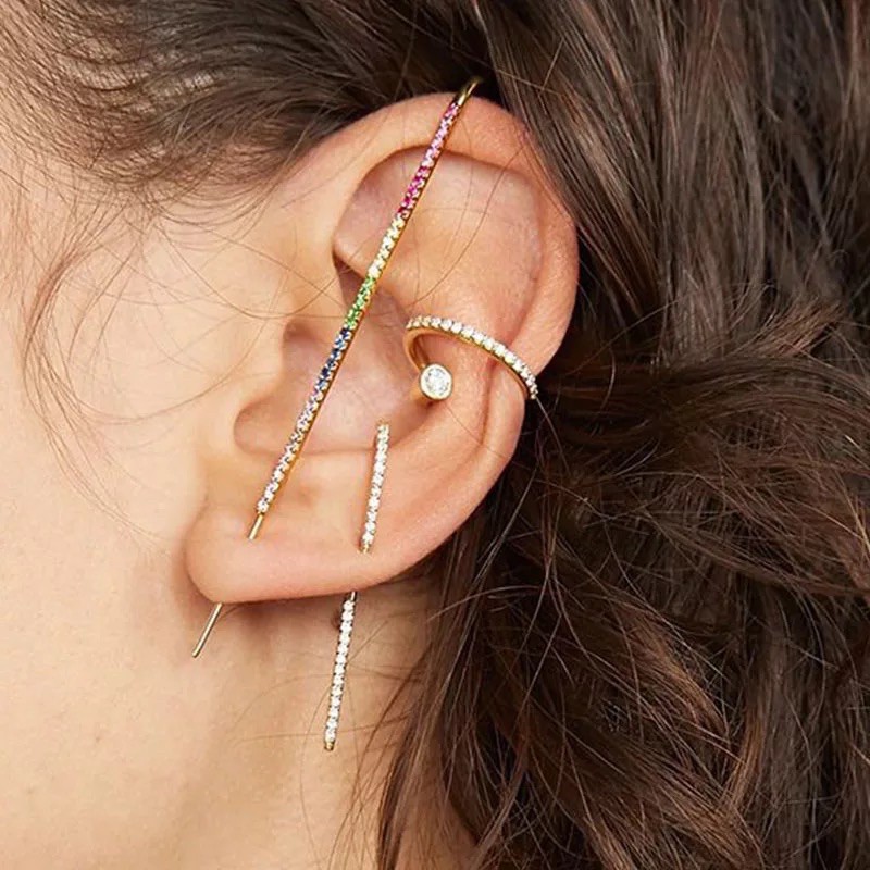 เกี่ยวหูต่างหูงานแบรนด์-earcuff-สายฝอเก๋ๆ-มีหลายแบบ-นิกเกิลฟรี