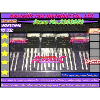 Aoweziic 2017+ 100% new imported original  FQP17N40 17N40 TO-220 groove field effect transistor 17A 400V