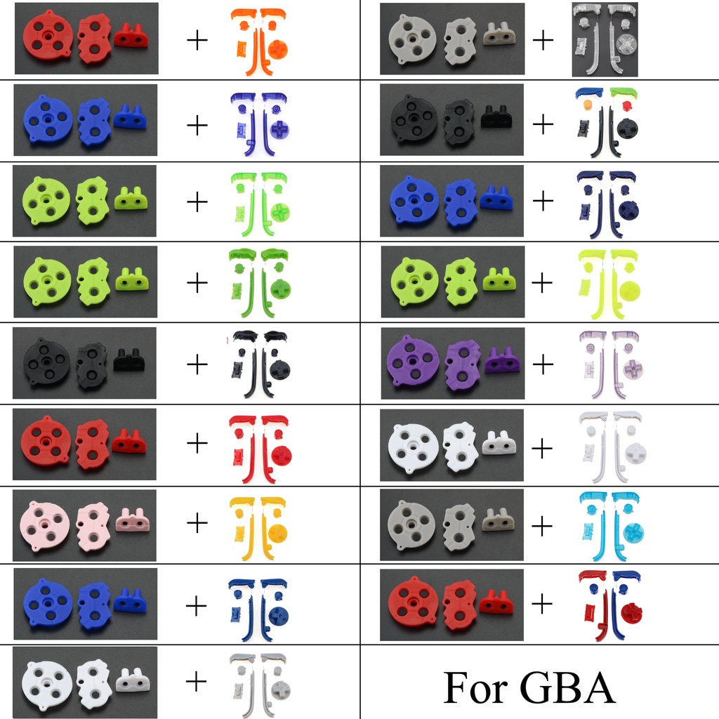 แผ่นยางซิลิโคน ปุ่มกด GBA A B L R D-Pad สีสันสดใส สําหรับ Nintendo Game ...