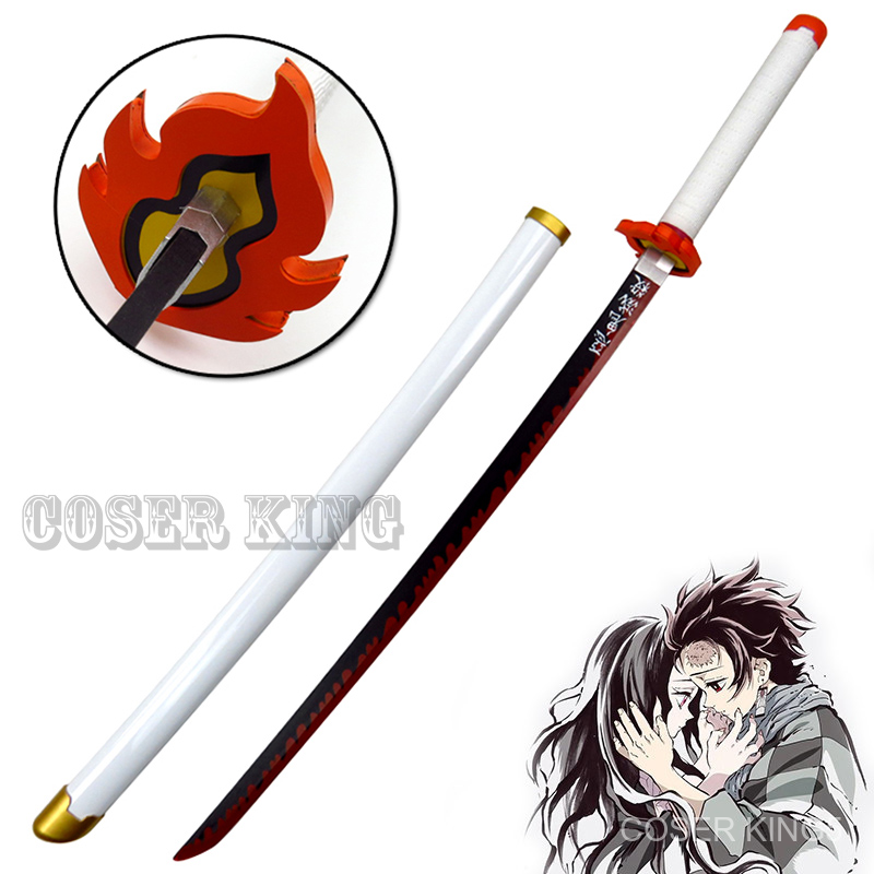 104cm-anime-demon-slayer-kimetsu-no-yaiba-cosplay-props-kyojuro-rengoku-ทำด้วยไม้-sword-weapons-ชุดคอสเพลย์-การ์ตูน-ดาบ