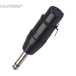 อะแดปเตอร์ปลั๊กเชื่อมต่อเสียงโมโน ตัวผู้ 6.35 มม. เป็น XLR 3pin ตัวเมีย [countless.th]