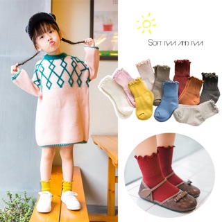 ภาพหน้าปกสินค้าพร้อมส่ง::ถุงเท้าเด็กปลายย่น หลากสี สุดcute style เกาหลี ซึ่งคุณอาจชอบสินค้านี้