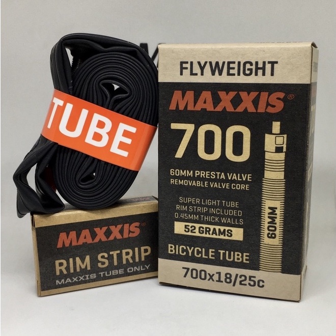 maxxis-รุ่น-flyweight-tube-สุดยอดยางในสำหรับรถเสือหมอบ-น้ำหนักเบามาก-มาพร้อมเทปรองล้อ