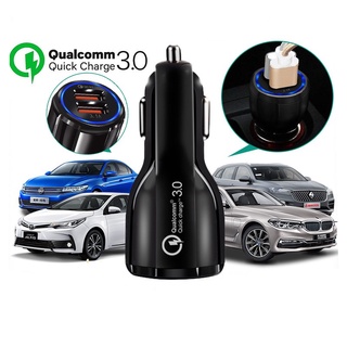 🔥 ที่ชาร์จในรถ usb car charger ชาร์จเร็ว QC3.0 quick charge หัวชาร์จ 2ช่อง usb 3 0 อะแดปเตอร์ ชาร์จในรถ