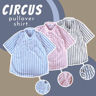 สินค้า Circus pullover shirt. : เสื้อเชิ้ตแขนสั้นแบบสวม ลายทาง