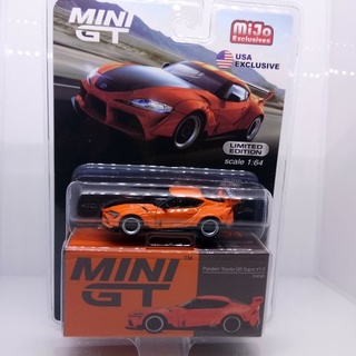 MiniGT No.294-L Pandem Toyota GR Supra V1.0 Orange MJ Exclusive