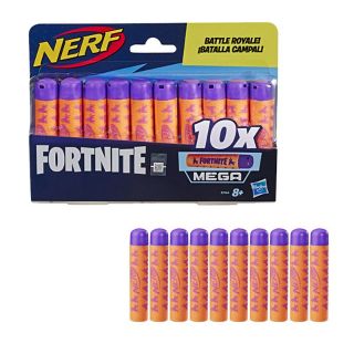 ราคาNERF Fortnite Official 10 Dart Mega Refill Bullets Pack กระสุนเนิร์ฟเมก้า ฟอร์ตไนต์