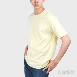 DOSH BASIC-T SHIRTS เสื้อยืด คอกลม แขนสั้น สีเหลืองอ่อน FUMT5000-LY