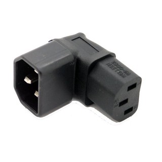 หัวแปลงสายไฟ adapter 90 องศา IEC C14 to C13 adapter for LCD wall mount