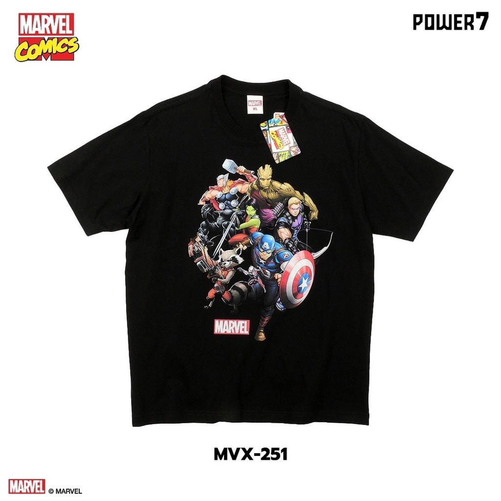 เสื้อยืดผ้าฝ้ายพิมพ์ลายขายดี-เสื้อยืดการ์ตูน-ลิขสิทธ์แท้-marvel-comics-t-shirts-mvx-251