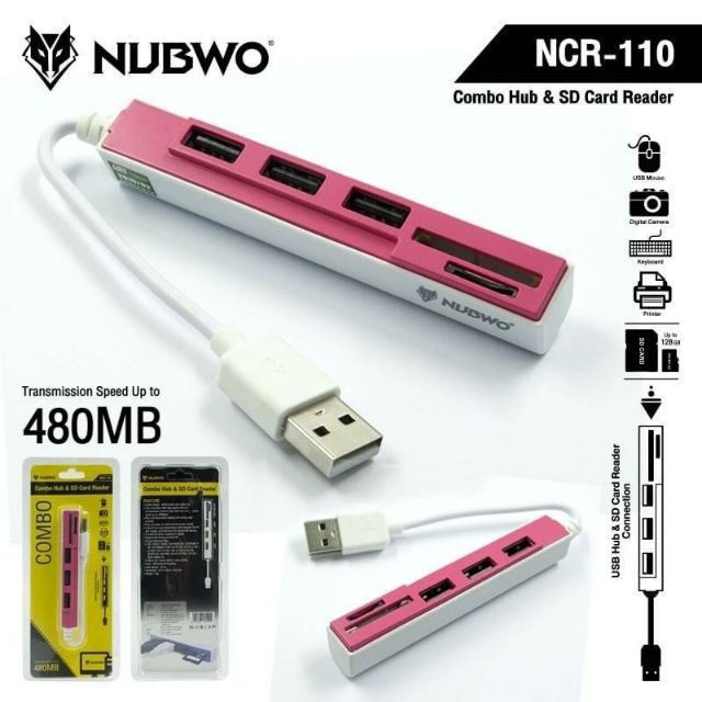 nubwo-hub-usb2-0-3port-reader-ncr-110-ตัวอ่านการ์ด