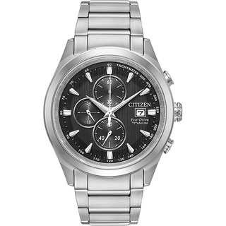 Citizen Eco-Drive Chandler Chronograph Mens Watch, Super Titanium, Weekender, Silver-Tone (Model: CA0650-58E)