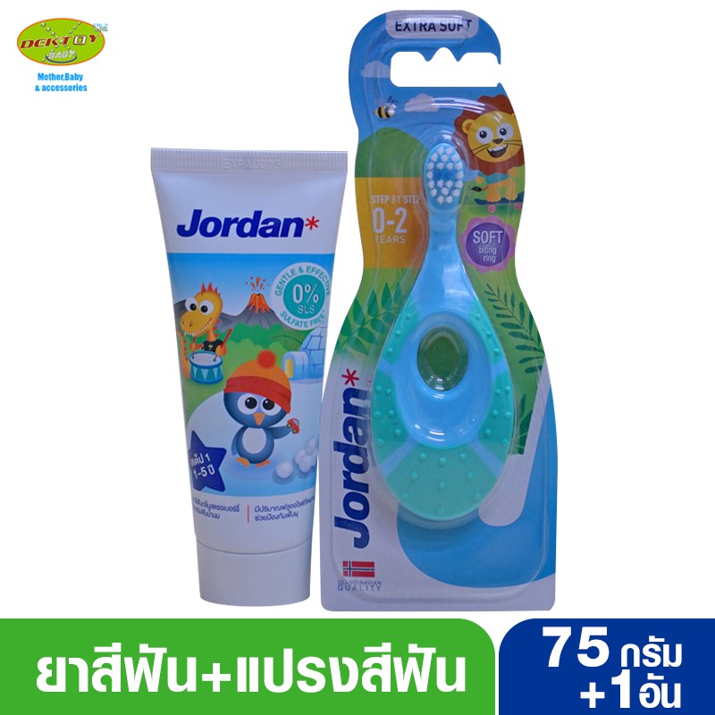 jordan-จอร์แดน-แปรงสีฟันเด็ก-จอร์แดน1ชิ้น-สเต็ป1-0-2-ปี-ยาสีฟันเด็กจอร์แดนสำหรับเด็ก-1-5-ปี