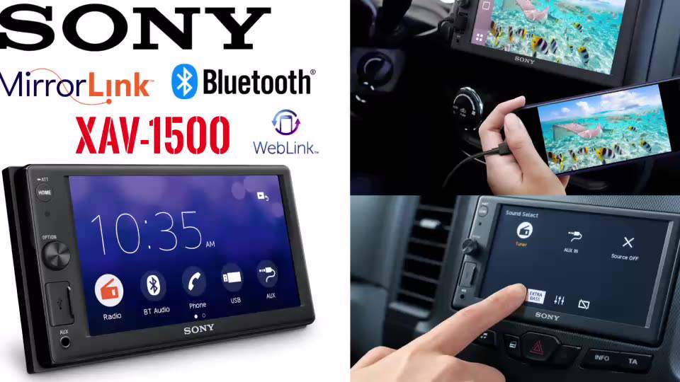 สินค้าขายดี-จอติดรถยนต์-sony-xav-1500-6-2นิ้ว-ดูyoutubeผ่าน-weblink-ระบบนำทางwaze-สะท้อนภาพหน้าจอmirrorlink