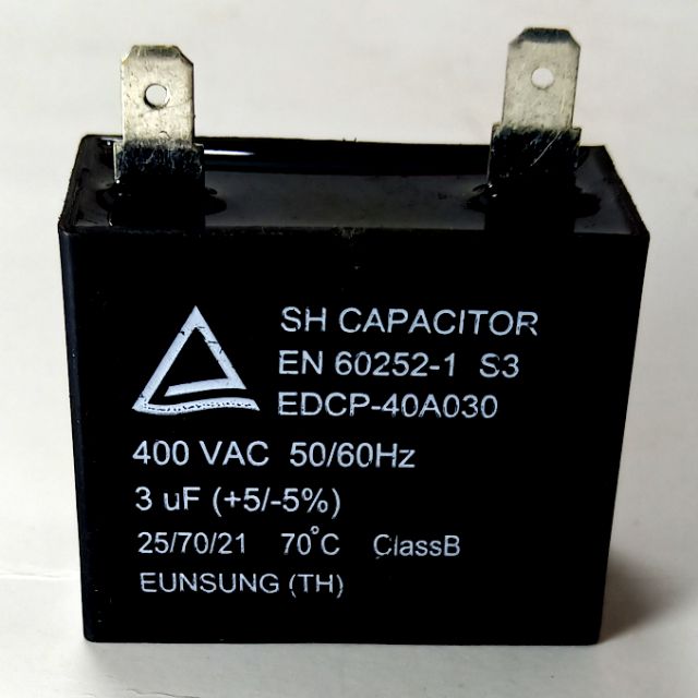 รูปภาพของคาปาซิเตอร์ 3uf/400v  แค็ปพัดลม ซีพัดลม คาปา capพัดลม ซีตู้เย็น c3ไมโคร คาปาซิเตอร์ capacitor capaลองเช็คราคา