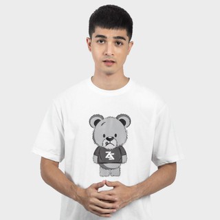 เสื้อยืดใหม่SNAZZY Bear (White) T-Shirt เสื้อยืดชาย เสื้อยืดคอกลม เสื้อสตรีทS-3XL