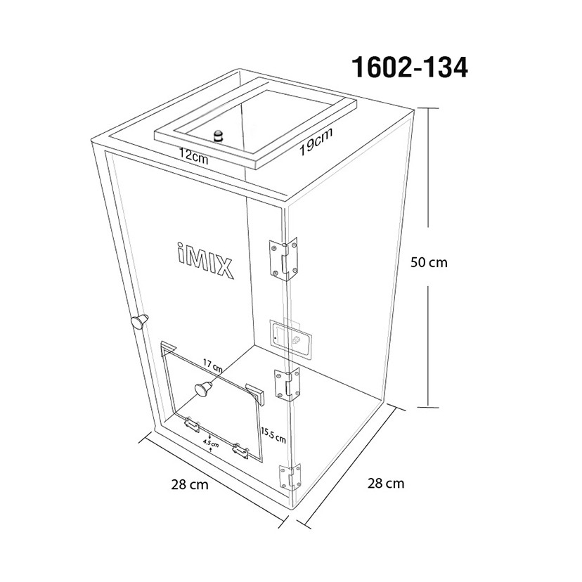 กล่องเก็บเสียง-imix-ฝาเปิดด้านบน-ฝาสไลด์เปิด-28x28x50-cm