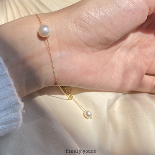 finely.yours 925 Stering Silver Jewelry| สร้อยข้อมือเงินแท้ 92.5% ประดับมุกแท้ // Elegant Pearl Bracelet