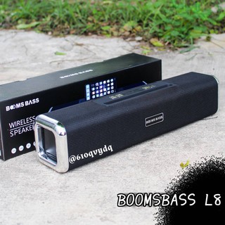 สินค้า ลำโพงบลูทูธ BOOMSBASS รุ่น L8  ลำโพงแท้ ซัพเบสแท้ รองรับ TF Card/USB/AUX/FM/Bluetooth CONNECT 2 ตัว[ ถ่ายจากสินค้าจริง]