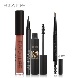 FOCALLURE มาสคาร่า อายไลเนอร์ ลิปสติก Matte อุปกรณ์แต่งหน้า สำหรับผู้หญิง