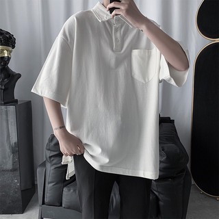 ภาพขนาดย่อของสินค้าพร้อมส่ง เสื้อยืด OveRsiZE โปโลคอปก ( T321 )