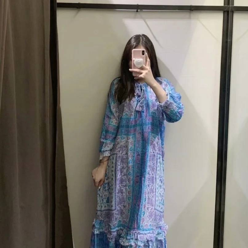 งานแฟชั่น-เดรสแขนยาว-งานเนียบ-ลายสวย-ใส่ง่าย-กระโปรงบาน-สีเรียบหรูมากค่า-ใส่แล้วดูสวย-ดูคูล-ดูแพงสุดๆ-ไม่มีไม่ได้แล้ว