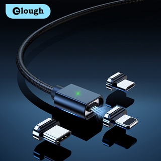 Elough สายชาร์จโทรศัพท์มือถือ Micro USB 3A Type C แบบแม่เหล็ก ชาร์จเร็ว