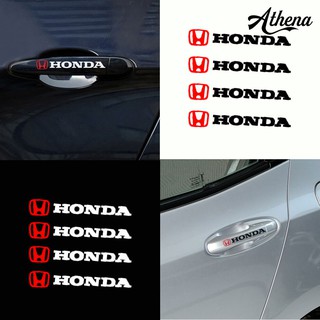 Athena สติกเกอร์โลโก้สะท้อนแสง สําหรับตกแต่งรถยนต์ Honda 4 ชิ้น