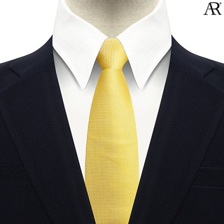 ANGELINO RUFOLO Necktie(NTM-พท.043) เนคไทผ้าไหมทออิตาลี่คุณภาพเยี่ยม ดีไซน์ Cubic สีเหลือง/สีBurgundy