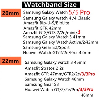 ภาพขนาดย่อของภาพหน้าปกสินค้าสายนาฬิกาข้อมือซิลิโคน 20 มม. 22 มม. สําหรับ Samsung Galaxy Watch 4 5 pro 40 มม. 44 มม. 45 มม. 42 46 มม. active 2 Huawei GT2 3 pro จากร้าน hiyifut.th บน Shopee