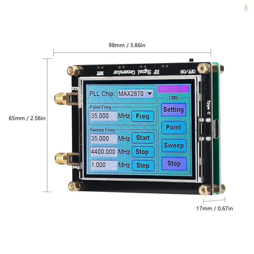 flt-เครื่องกําเนิดสัญญาณ-ความถี่-max2870-23-5mhz-6000mhz-pll-หน้าจอสัมผัส-lcd