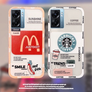 เคสโทรศัพท์มือถือ OPPO A77 5G / A57 / A76 / A96 4G 2022 New Smartphone Casing Fashion Coffee Phone Cell Case Softcase TPU Shockproof Transparent Back Cover OPPOA77 / OPPOA57