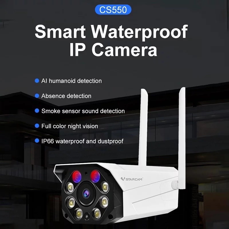 ภาพสินค้าVStarcam CS550 Outdoor IP Camera FULL HD PNP WiFi 3MP กล้องวงจรปิด 3ล้านพิกเซล จากร้าน pcl.official บน Shopee ภาพที่ 4
