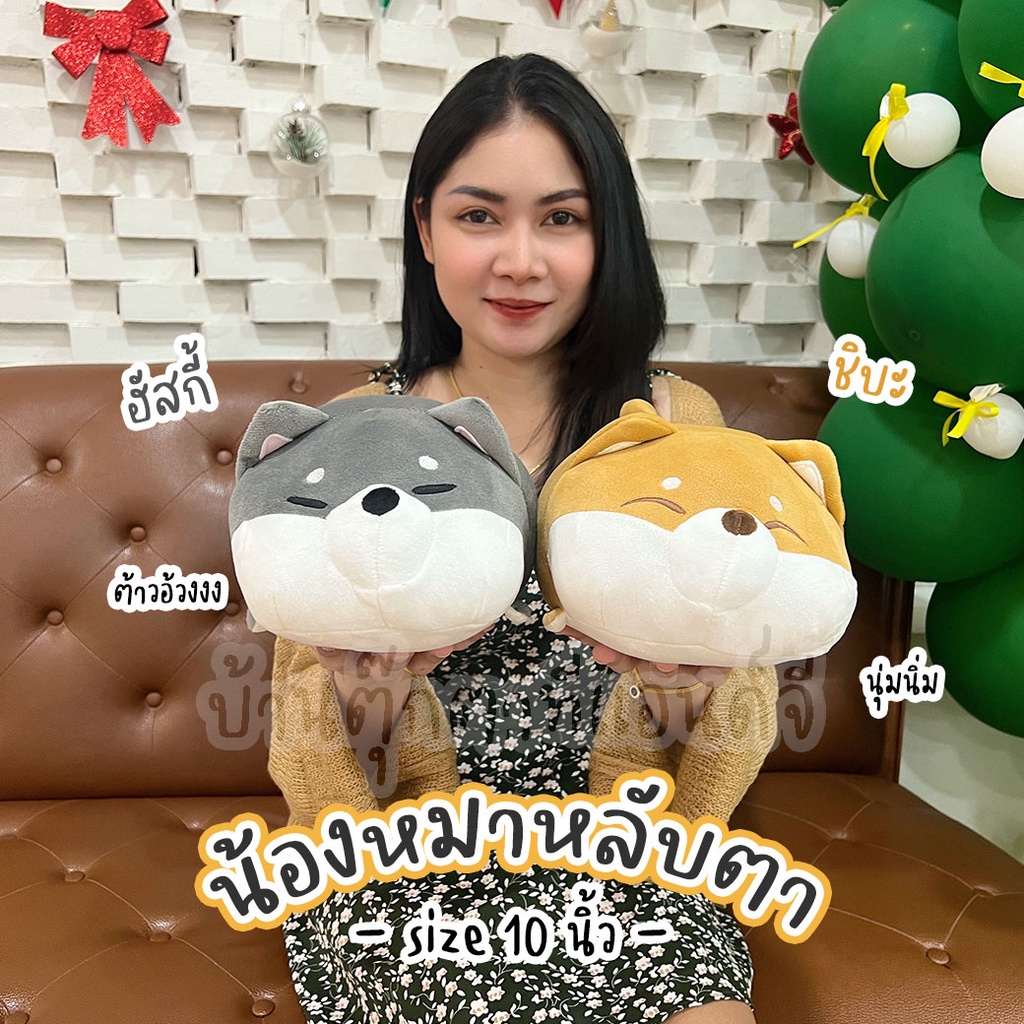 ตุ๊กตา-ชิบะ-หมาฮัสกี้-shiba-husky-ขนาด-10นิ้ว-ท่าหมอบ-หมาไซบีเรียน-หมาชิบะ-นุ่มนิ่มมาก-ตุ๊กตาหมา