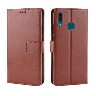 Huawei Y9 2019 เคส Leather Case เคสโทรศัพท์ Stand Wallet Huawei Y9 2019 Enjoy 9 Plus เคสมือถือ Cover