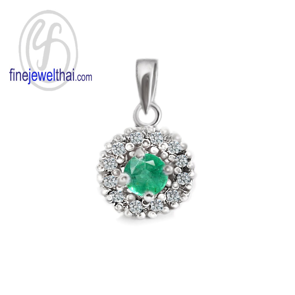 finejewelthai-จี้มรกต-มรกต-จี้พลอย-พลอยประจำเดือนเกิด-emerald-pendant-birthstone-p1081em00e