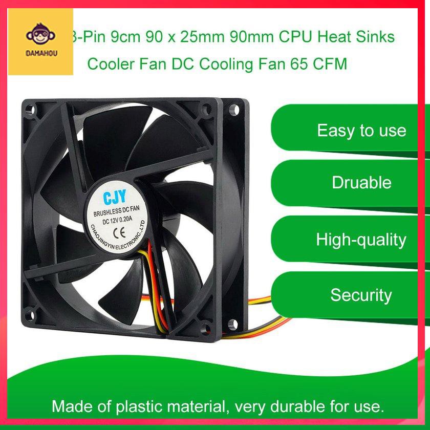 ภาพสินค้ามีสินค้า 12V 3-Pin 9cm 90 x 25mm 90mm CPU Heat Sinks Cooler Fan พัดลมระบายความร้อน DC 65 CFM จากร้าน aatop.th บน Shopee ภาพที่ 7