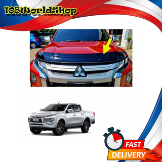 กันแมลง ทรงใหญ่ สีดำ Mitsubishi  L200 Triton MQ 4x2 4x4 ปี2019 - 2020