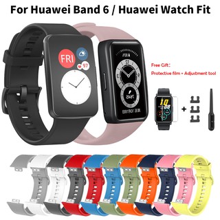 สินค้า สายซิลิโคน สําหรับ Huawei Band 6/Huawei Watch Fit อุปกรณ์เสริมสำหรับสมาร์ทวอทช์