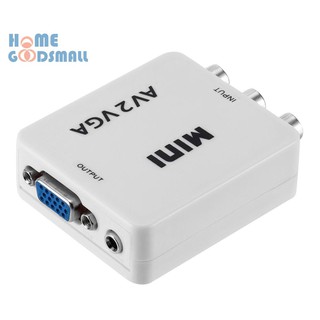 ภาพขนาดย่อของภาพหน้าปกสินค้าMini HD av2vga Video Converter Box AV RCA CVBS to VGA Video HDTV อะแดปเตอร์ จากร้าน homegoodsmall.th บน Shopee ภาพที่ 1