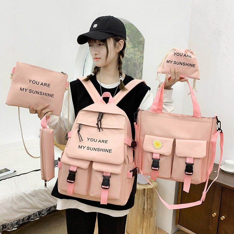 กระเป๋าเป้สะพายหลัง-ห้าชิ้น-สําหรับนักเรียนประถม-นักเรียนมัธยมปลาย
