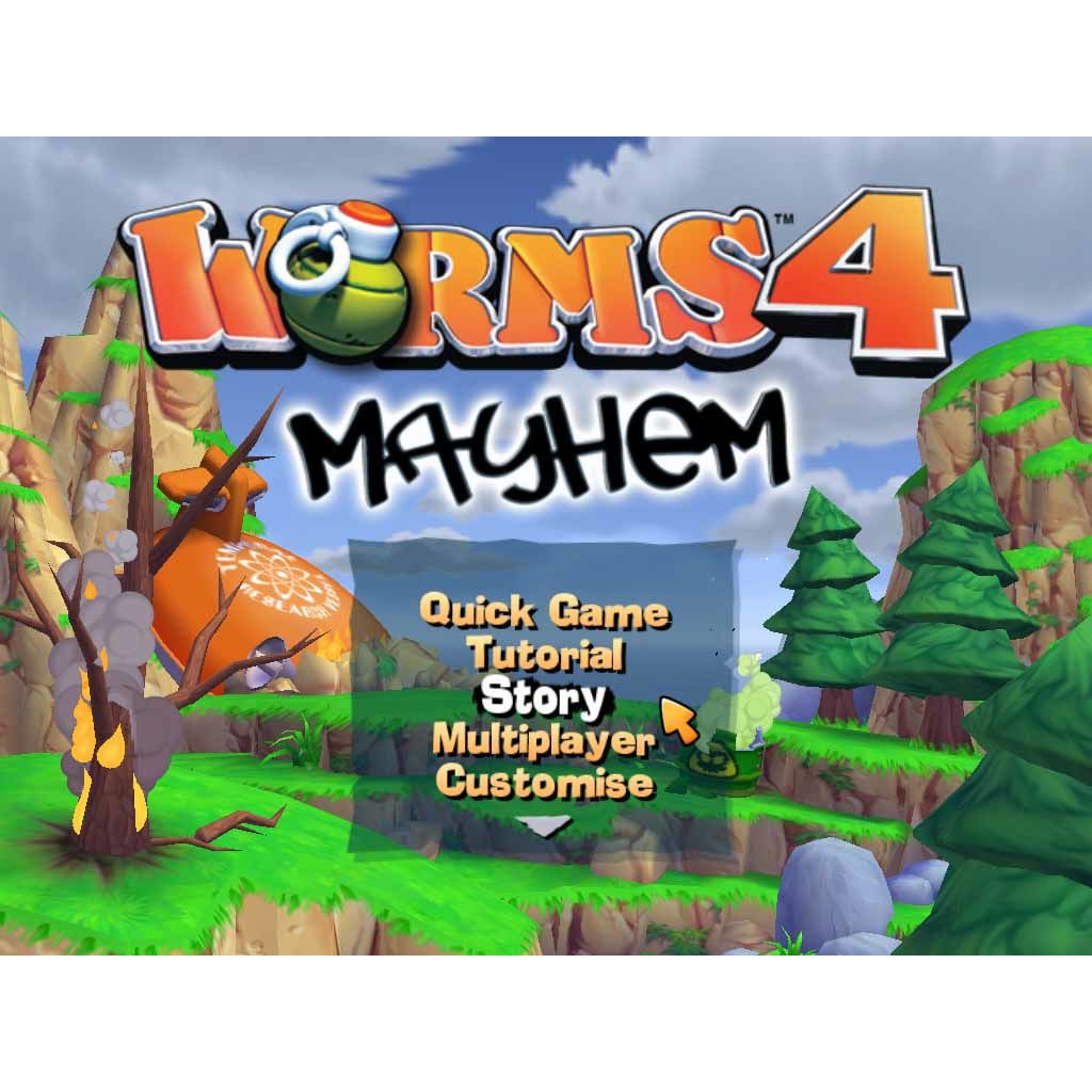 แผ่นเกมส์-ps2-worms-4-mayhem